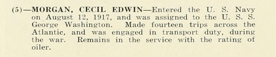 CECIL EDWIN MORGAN WWI Veteran