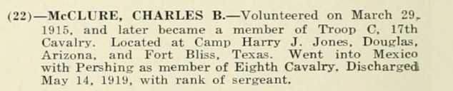 CHARLES B McCLURE WWI Veteran