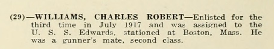 CHARLES ROBERT WILLIAMS WWI Veteran