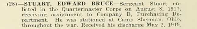EDWARD BRUCE STUART WWI Veteran