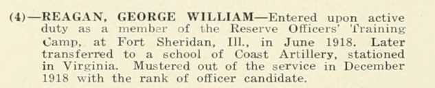 GEORGE WILLIAM REAGAN WWI Veteran