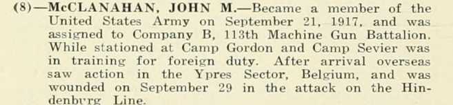 JOHN M McCLANAHAN WWI Veteran