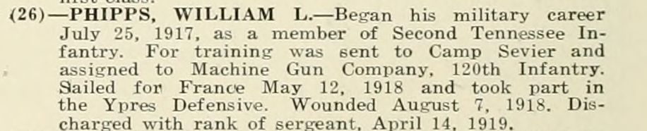 WILLIAM L PHIPPS WWI Veteran